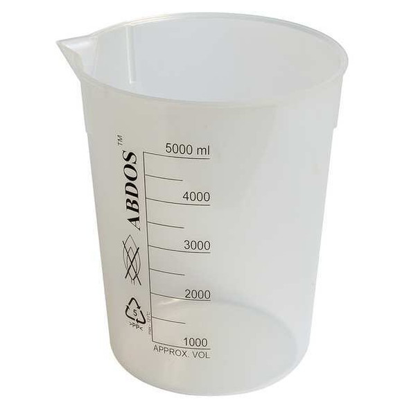 Beaker, Polypropylene, Tall Form, 10 L / 2.64 gal Capacity, Not Rated
