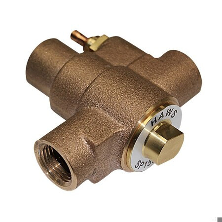 Haws Valve, Brass, Yellow, For Use With, Shower, Eyewash SP158B