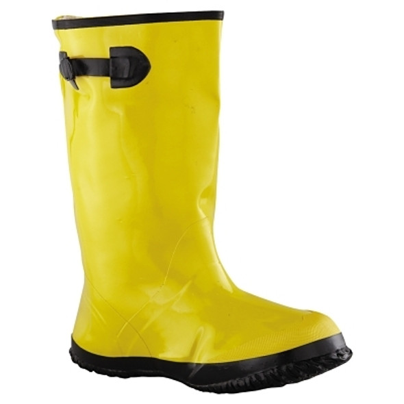 Slush Boot, 17 in Overshoe, Size 11, Rubber, Hi-Vis Yellow