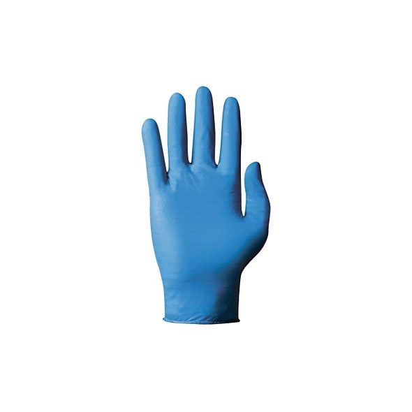 92-575 Nitrile Powdered Disposable Gloves, Textured Fingers, 4.3 mil Palm/5.5 mil Fingers, X-Large, Blue
