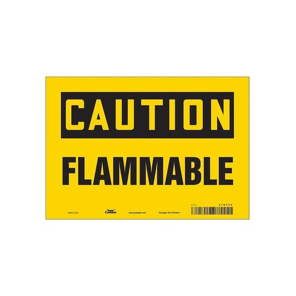 Danger Sign, 7 in H, 10 in W, Vinyl, Vertical Rectangle, English, 478F30