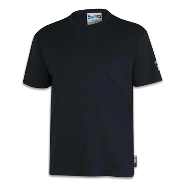 FR/Arc-Rated Safety Shirt, ZFI109, Short-Sleeve, Pullover, Cotton Knit, Lg, Navy Blue