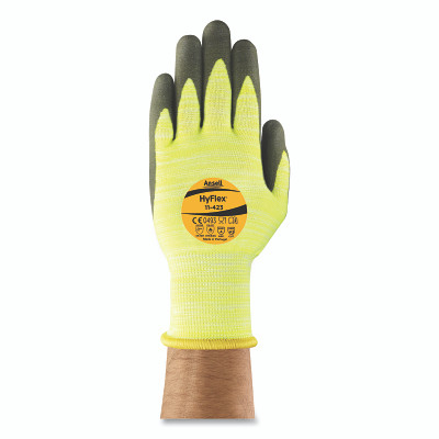 11-423 Heat Resistant Gloves with High Visibility, Size 11, Yellow/Black