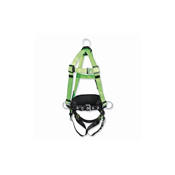 Contractor Harness, Side/Back D-Rings, Small, Chest Pass Thru/Legs Grommet/Torso Friction