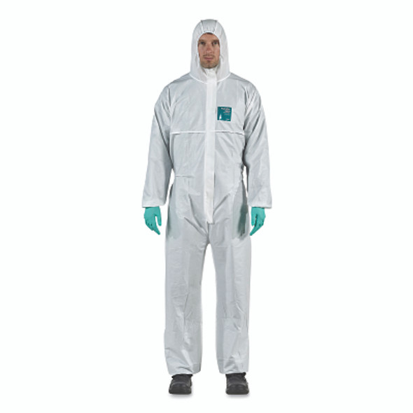 1800 Standard Bound Model 111 Breathable Coveralls, Bound Seams, Hooded, White, Size 9/5X-Large