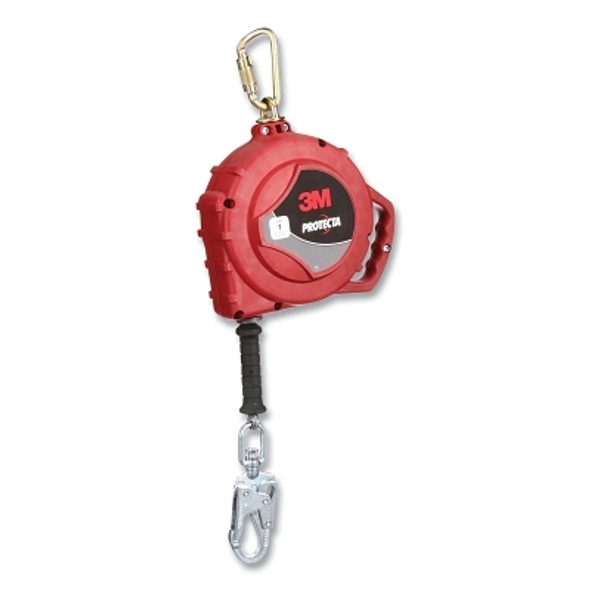 Protecta® Self-Retracting Lifelines, 3590041, 66 ft, Swivel Snap Hook, Stainless Steel Cable, Single Leg, 420 lb