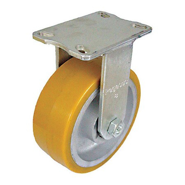 Manufacturer Varies Plate Caster,2500 lb. Load,Yellow Wheel P27R-UY080K-16
