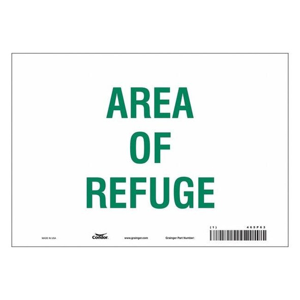 Condor Safety Sign,10" Wx7" H,0.004" Thickness 465P63