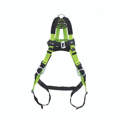 H500 Industry Standard Full-Body Harness, Back D-Ring, Universal, Mating Chest/Tongue Leg Buckles, Shoulder Pads, IS6P