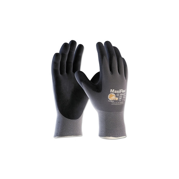 MaxiFlex® Ultimate™ Nitrile Coated Micro-Foam Grip Gloves, X-Small, Black/Gray