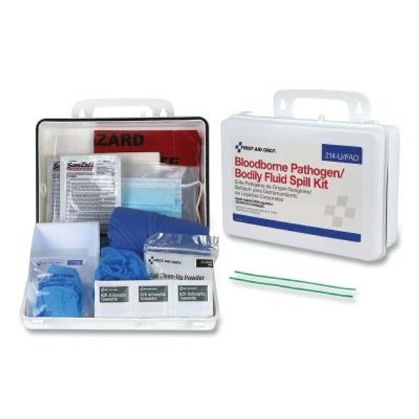 Blood Pathogen and Bodily Fluid Spill Kits, Wall-mount
