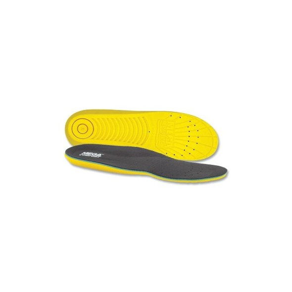 Personal Anti-Fatigue Mat Insole, Men's 14 and 15, Dual-Layer Memory Foam, Black/Yellow