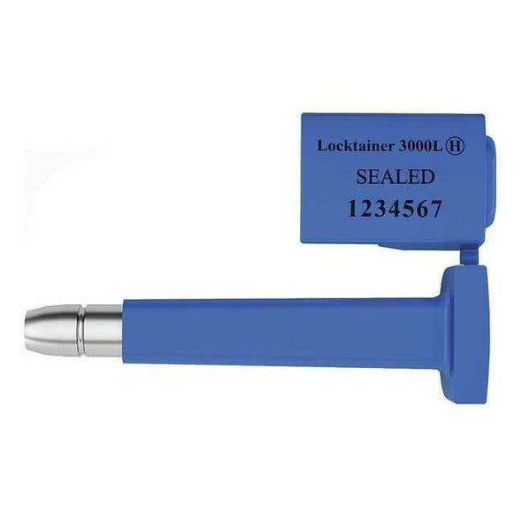 Universeal Bolt Seal 3-1/2" x 21/64", Steel, Blue, Pk50 L3000 L BLUE50