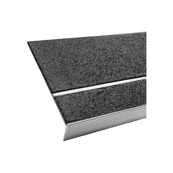 Stair Tread Cover Aluminum Black, 42 in W x 3/16 in Thick