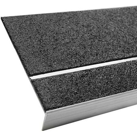 Stair Tread Cover Aluminum Black, 42 in W x 3/16 in Thick