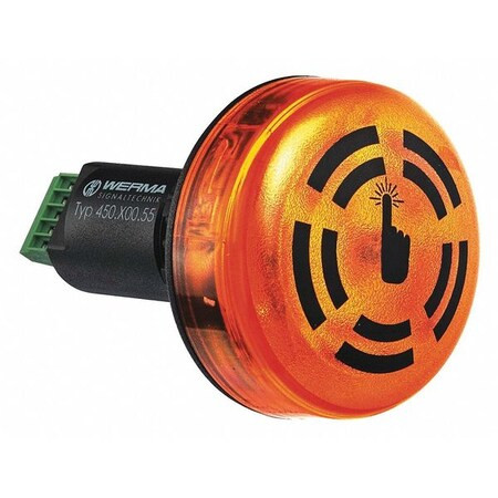 Werma Buzzer,24VDC,Black,1-31/32" W,IP65 45030055