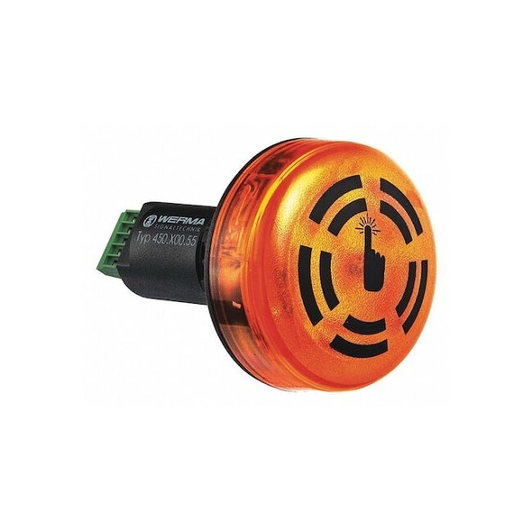 Werma Buzzer,24VDC,Black,1-31/32" W,IP65 45030055