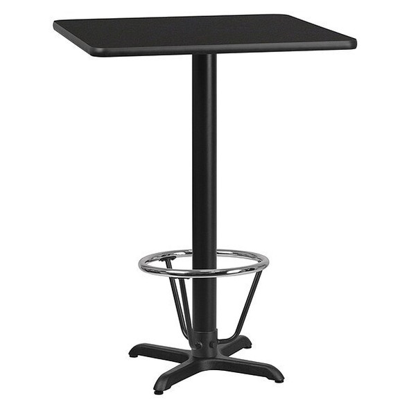 Table-X-Base,Laminate,Blk,24",Square