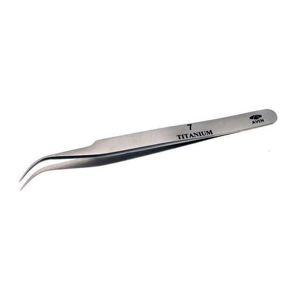 Aven Precision Tweezer, Titanium, 4-1/2 In 18072TT