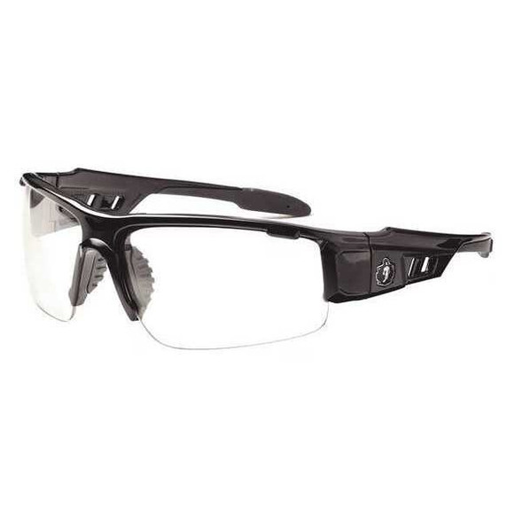 DAGR-AF, Safety Glasses, Anti-Fog, Clear Lens, Black Frame, Half-Frame