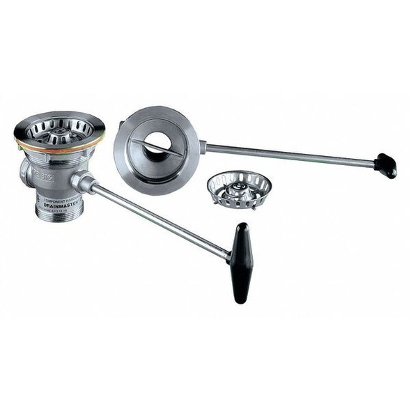 Encore Plumbing Drain Assembly,4 3/8 in Dia,SS DSS-8000 Encore Plumbing Drain Assembly,4 3/8 in Dia,SS DSS-8000