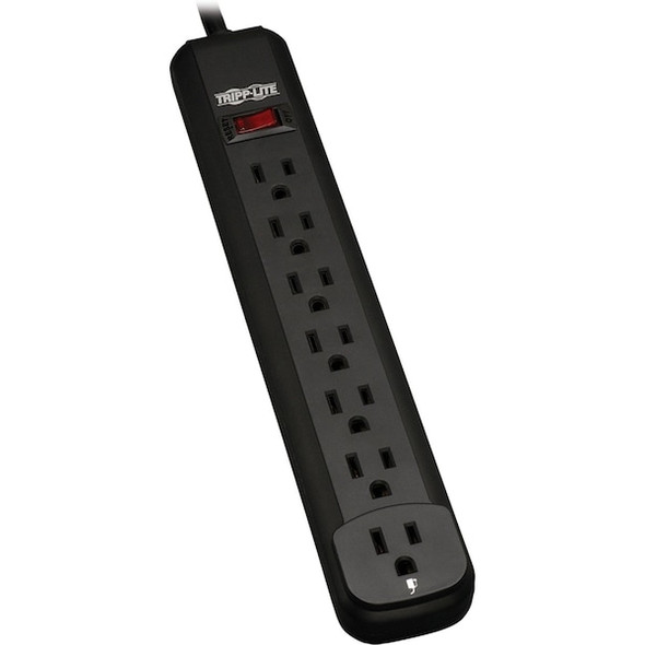 Tripp Lite Power Strip, 5-15R, 5-15P, 12 ft., Black PS712B