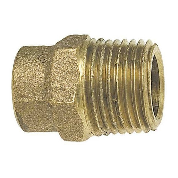 Nibco Straight,Bronze,Cup3/4in,MNPT11/4in 704R-LF 3/4X11/4