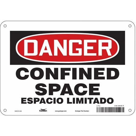 Condor Safety Sign,7" H,10" W,Aluminum, 465N07 465N07
