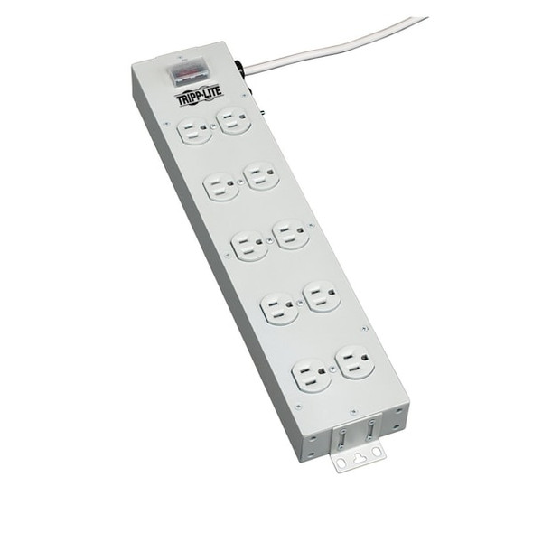 Tripp Lite Power Strip, Surge, 5-15R, 5-15P, 15 ft., Light Gray TLM1015NC