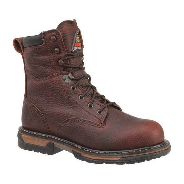 Men's Waterproof Work Boot, 11 W, Steel Toe, 8 in H, Brown, FQ0006693