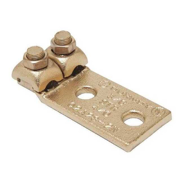 Mechanical Lug, 350 kcmil Max, 2 Conductor, 2 Hole, 1/2 in Stud, Copper