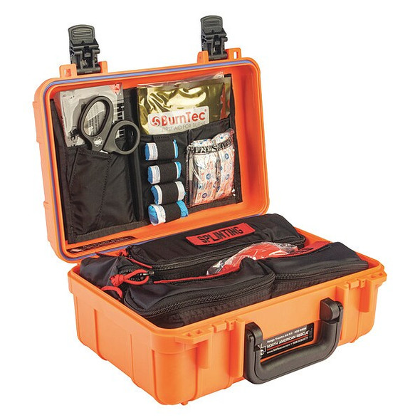 North American Rescue Trauma Aid Kit, Plastic Case, 83 Components 85-3131