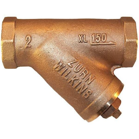 Y Strainer, 1-1/4" Pipe, FNPT x FNPT, Lead Free Bronze, 300 psi WOG