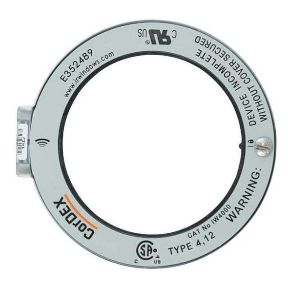 Cordex Round Infrared Window,4 In.,100mm Dia. IW4000