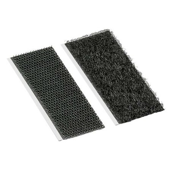 Reclosable Fastener Shape, Square, Acrylic Adhesive, 1 in, 1 in W, Black, 100 PK