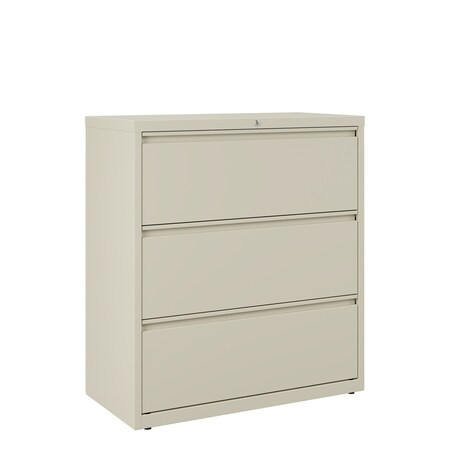 Hirsh 36" W 3 Drawer Lateral File Cabinet, Putty,  A4/Legal/Letter 17633