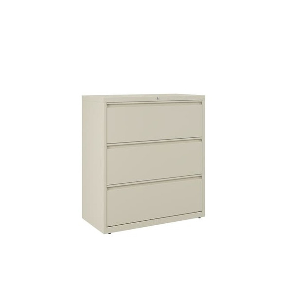 Hirsh 36" W 3 Drawer Lateral File Cabinet, Putty,  A4/Legal/Letter 17633