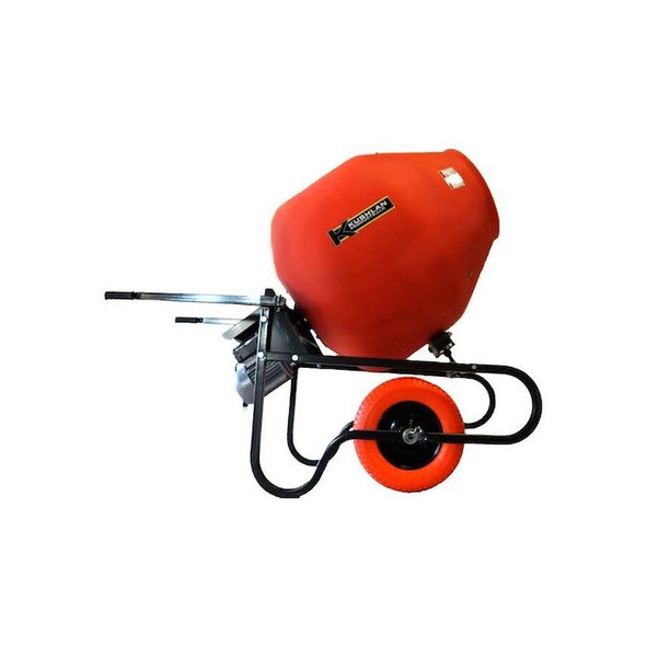 Wheelbarrow Mixer,Polyethylene Drum , Direct Drive, 1.5 HP, 115 V, 10 cu. Ft.