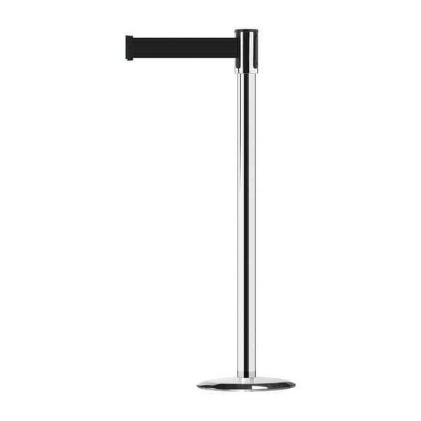 Barrier Post with Belt, 7 1/2 ft Length, 38 in Post Height, No Legend