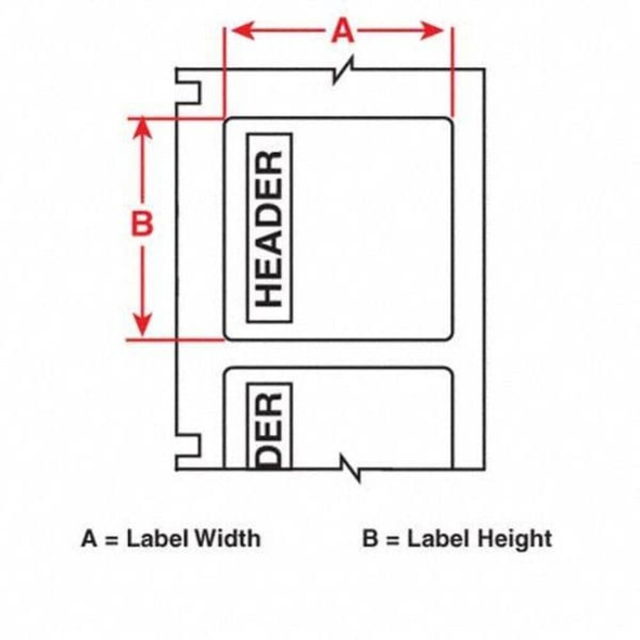Brady Pre-Cut Label Stock Roll, White, Gloss, PK2 THTEL-25-483-1-WA