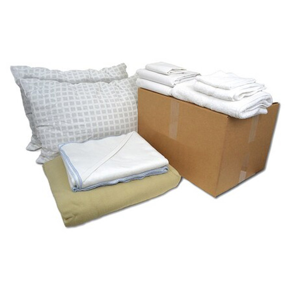 R & R Textile Bedding and Bath Kit,Fleece,Beige; White WWX90008 R & R Textile Bedding and Bath Kit,Fleece,Beige; White WWX90008
