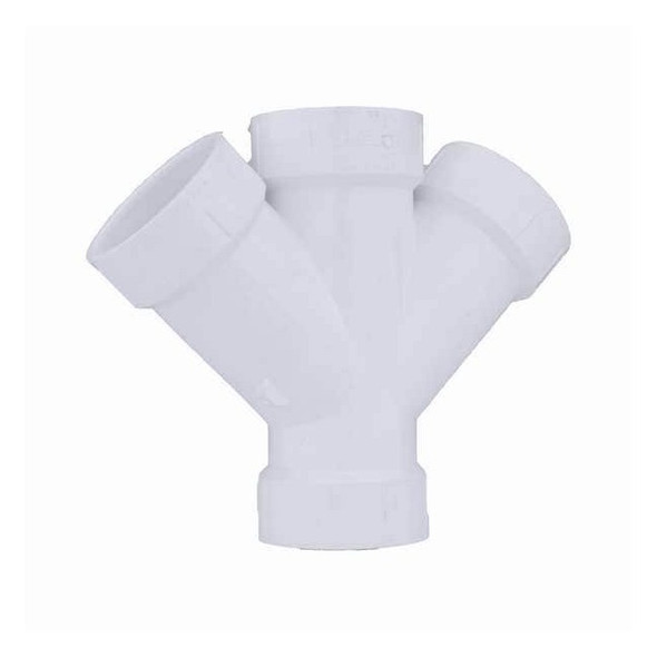 Manufacturer Varies PVC Double Wye, Hub, 6 in Pipe Size 05842