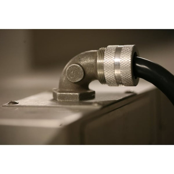 Hubbell Wiring Device-Kellems Liquid Tight Connector,3-4in,90 deg,Blue NHC1035