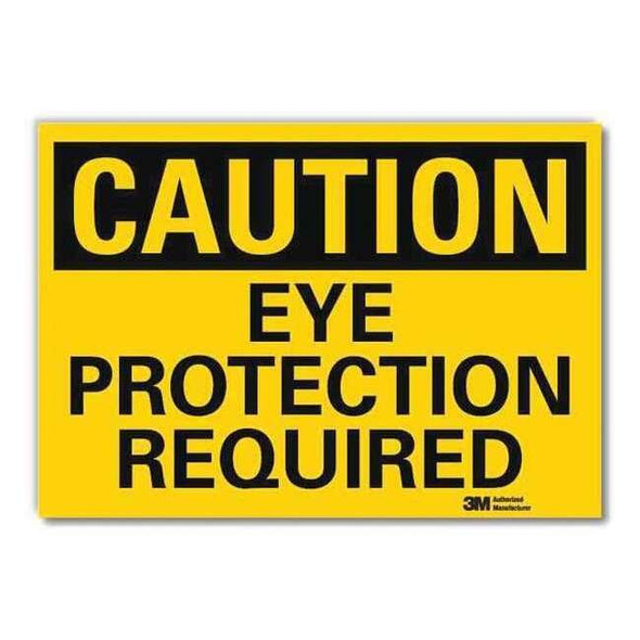 Lyle Safety Sign,Eye Protection Rquired,10inW U4-1283-RD_10X7