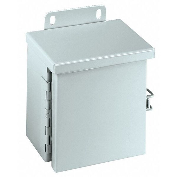 Padlockable Hasp Electrical Enclosures, 8 in H, 4 in D, 8 in W, 3R, Steel