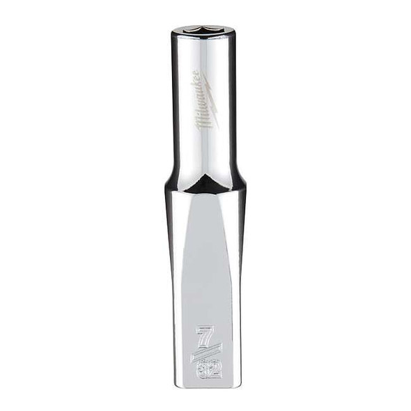 1/4 in. Drive 7/32 in. SAE 6-Point Deep Socket with FOUR FLAT Sides