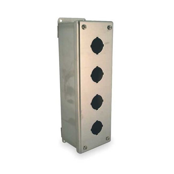 Wiegmann Pushbutton Enclosure,30mm,4 Holes,304 SS PBSS4