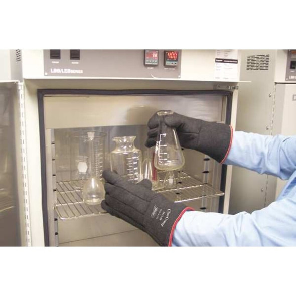 CharGuard Heat Resistant Gloves, 14 in Length, Large, Black, 1 Pair  8814-09