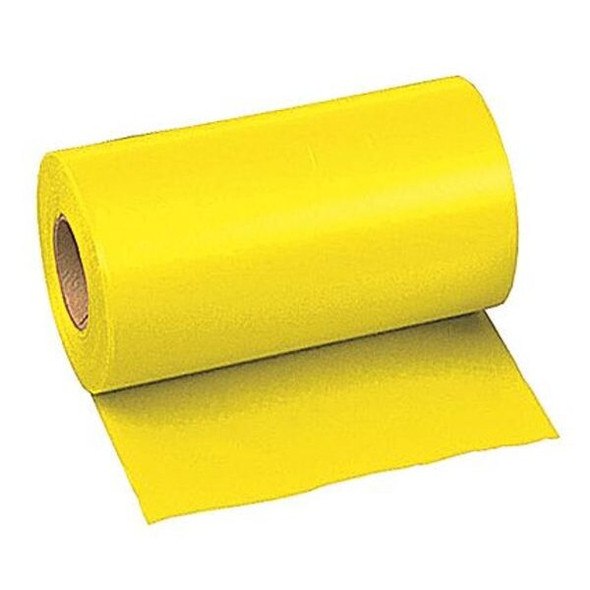 Flagging Tape, Yellow, 6 in Wide x 300 ft Length, Vinyl, 2.5 mil
