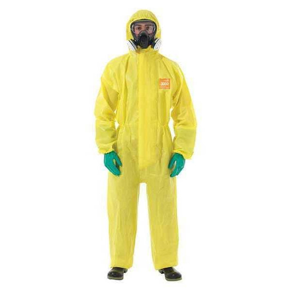 Microchem Chem Res Hooded Coverall, Welded, 5XL, PK6 YE30-W-92-111-09